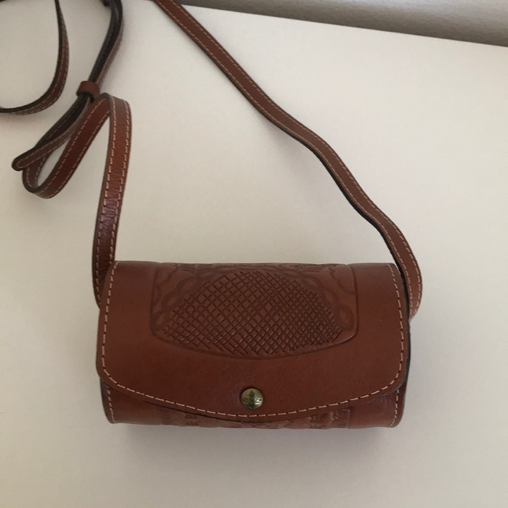 Small brown crossbody bag with nice detailing
